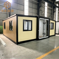 Casa Contenedor Expandible de Doble Ala, Casas Modulares Prefabricadas con Cocina y Baño, Casa Pequeña Moderna de Lujo para Vivir