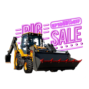 Miễn phí vận chuyển 4WD backhoe Excavator retroexcacavadora 4x4 máy kéo loader backhoe DIESEL EPA động cơ mini backhoe loader - Product Image 4