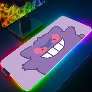 لوحة ماوس مضيئة للألعاب مع إضاءة خلفية ولوحة مفاتيح بتصميم بوكيمون جينجار، سجادة ماوس RGB للألعاب، هدية مستوحاة من الأنيمي - Product Image 4