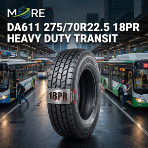 Pneu de bus radial sans chambre à air AIRLAND DA611 275/70R22.5 18PR, neuf, haute résistance, certifié ECE R54, avec rainures 3D interbloquées et renfort RFID - Product Image 4
