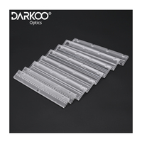 Lentille de tache asymétrique 286x61 réflecteur de propagation pour 25 30 Mm 3535 et 60 acrylique carré lentille optique asymétrique lumière linéaire