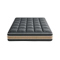 Matelas Compressé Double Joy Slumber King Size 25cm Pliant à Ressorts Ensachés Hybride Latex Naturel Tissu Tricoté Respirant