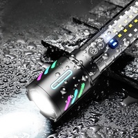 Wason produsen profesional plastik dan aluminium Aloi 2 In 1 OEM senter Laser Putih obor dengan lampu peringatan merah biru