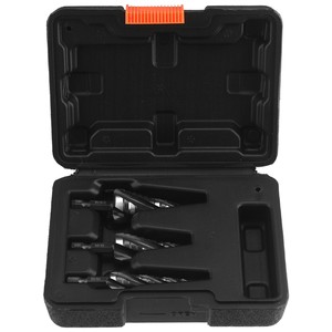 Kit de forets étagés HSS M35 en acier rapide nitrué au cobalt de haute qualité, à dégagement rapide, à quatre cannelures spirales, finition noire - Product Image 4