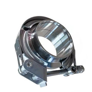 JTLD \ \ \ "إلى 6 \" الفولاذ المقاوم للصدأ خرطوم العادم المشبك سريع الإصدار القياسية الخامس الفرقة المشبك 2 الشفاه بوصة القياس - Product Image 1