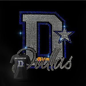 スター・ダラス・カウボーイズ・フットボール・ラインストーン・トランスファー・ロゴ・ホットフィックス・カウボーイズ・ラインストーン・トランスファー（衣類用） - Product Image 1