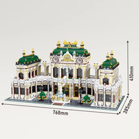 BaKa 33221 Ensemble de blocs de construction de luxe européen, vue sur la rue du palais, 11930 pièces, modèle d'architecture grandeur nature, jouet de collection