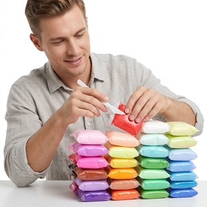 ดูบาว ฟลัฟฟี่ ดินน้ำมันนุ่ม 12 สี แห้งเร็ว น้ำหนักเบา ของเล่นเสริมพัฒนาการ DIY สำหรับเด็กอายุ 2-14 ปีขึ้นไป บรรจุกล่อง - Product Image 3