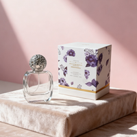 Flacon de parfum vide de luxe haut de gamme 100 ml pour homme, en verre avec bouchon à vis, boîte et sac