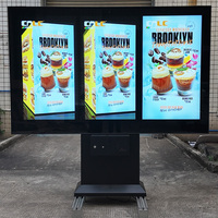 Señalización de Menú LCD para Exteriores IP65 Opcional de 55 Pulgadas, Personalizable OEM, Pantallas Individuales, Dobles o Triples para Publicidad en Carriles de Autoservicio de Comida Rápida
