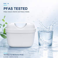 Cartuchos de Filtro de Agua Domésticos (Paquete de 4) para Eliminar Impurezas, Metales Pesados, PFAS, Cloro y Mal Olor, Compatibles con Bri Ta NSF