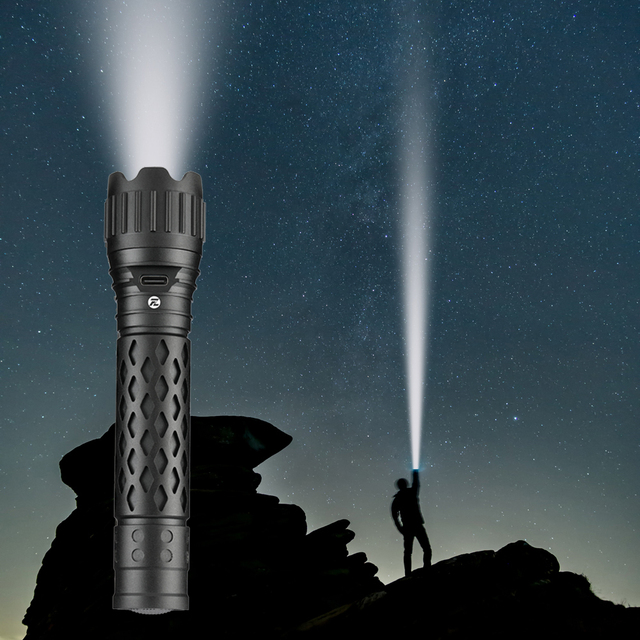 2025 New Powerful Waterproof Camping Outdoor Tactical Torch Flash Light LED USB-C Rechargeable Flashlights Hunting Flashlights