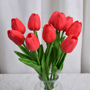 Flores Artificiales de Tulipán de Alta Simulación, Decoraciones para Bodas y Hogar, Reutilizables, Reciclables, Estilo Clásico - Product Image 4