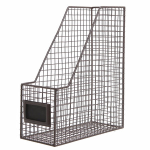 High Quality Indoor Copper Metal Mesh Magazine Organizer Unique Design <b>File</b> Organizer for Office Home Use Durable Paper <b>Storage</b> - Product Image 3