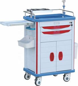 Chariot médical d'urgence en ABS, chariot d'urgence pour les accidents, chariot d'anesthésie, chariot à médicaments pour hôpital, chariot à médicaments, vente chaude - Product Image 5