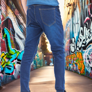 Original Fit Casual Vintage Stonewashed Print Hole <b>Gothic</b> Hip Hop High Street Denim Jeans Pants Men Straight Fit Custom Made - Product Image 2