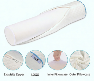 Almohada cilíndrica de espuma viscoelástica, soporte lento de retorno <span class=keywords><strong>para</strong></span> cuello/lumbar/piernas, funda transpirable de bambú <span class=keywords><strong>para</strong></span> dormir de lado - Product Image 2