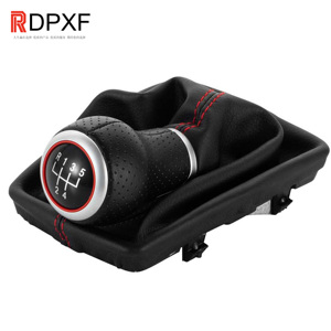 Pour <span class=keywords><strong>Audi</strong></span> A4 S4 B8 8k A5 <span class=keywords><strong>Q5</strong></span> S-Line 07-15, housse de levier de vitesses en cuir pour voiture, accessoires de voiture 5/6 vitesses, pommeau de levier de vitesses. - Product Image 3