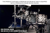 PD Compact Portable Responsive Mesh Pad Professional Electronic Drum Set OEM Bass Drum pour la scène Studio Utilisation en gros