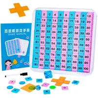 Holz Montessori Mathe Zählen Hundert Brettspiel zeug 1-100 aufeinander folgende Zahlen Lern-und Lern puzzlespiel Kinderspiel zeug