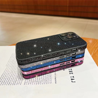 Coque de téléphone coréenne pas chère faite à la main avec strass 3D scintillants et protection d'objectif pour Samsung A33 S23 21