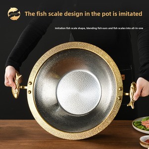 Yolecen Commerciële Huishoudelijke 304 Roestvrijstalen Dubbele Smaak Hete <span class=keywords><strong>Pot</strong></span> Drielaagse Verdikte Heldere Soepkoker - Product Image 3