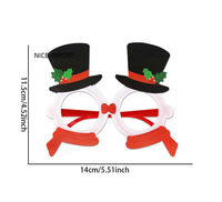 Lunettes de soleil de Noël style Père Noël, décorations de Noël en PVC, lunettes de fête, lunettes de Noël à motif de dessin animé, adaptées aux enfants