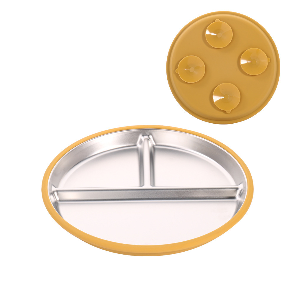 Piastra in acciaio inossidabile in silicone giallo terroso