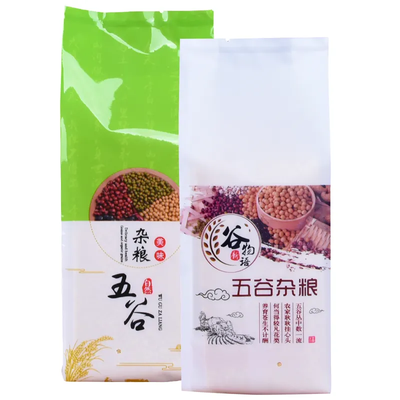 वैक्यूम खाद्य चावल ईंट अंग बैग अनाज सील 1kg चावल पैकेजिंग बैग
