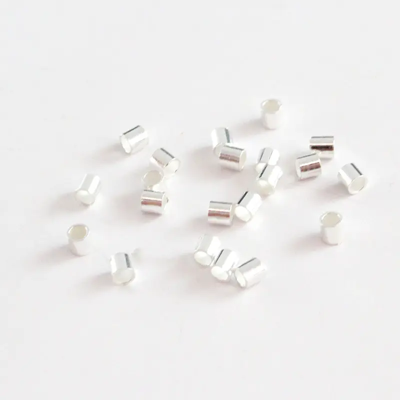 Iron Tube Crimp End Beads Stopper Positioning Tube Spacer Beads For Necklace Bracelet Diy Jewelry Making Findings Components