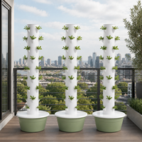 Système de tour de jardinage vertical à 9 niveaux à haut rendement, arrosage automatique, jardinière hydroponique pour la production de légumes verts