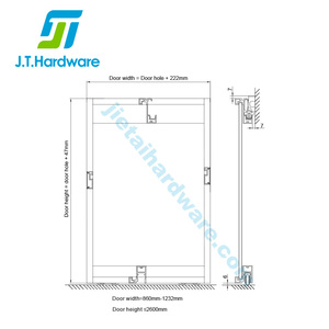 Système de rouleau de suspension de porte encadré à fermeture en douceur invisible pour balance de porte coulissante - Product Image 4