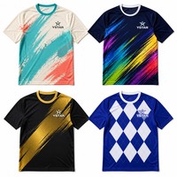 Maillot de football personnalisé à motifs aquarelle par sublimation, tenue d'équipe artistique, fabricant OEM