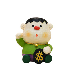Fat Tiger Resin Figurine Abstract Cartoon Animal Ornament Home Decoration Craft Gift for Living Room Entryway - Product Image 5