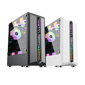 Snowman CS001-White ATX Mid-Tower PC chơi <span class=keywords><strong>Game</strong></span> trường hợp có thể cài đặt sẵn người hâm mộ Tempered Glass Side Bảng điều chỉnh lý tưởng cho gamer trường hợp máy tính - Product Image 5