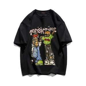 Áo thun nam cotton dáng rộng cổ tròn in hình thời trang thiết kế mới quyến rũ của Allurehomme - Hàng có sẵn - Product Image 3