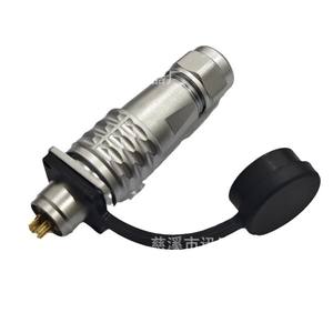 Connecteur femelle carré Xunlian Aviation Plug Push Pull auto-bloquant 12 mm, plaqué or, borne à souder, 600 V, finition mate - Product Image 4