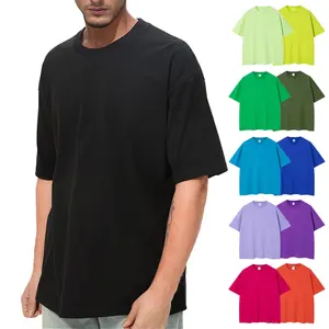 Drop Shoulder Tallas grandes Camisetas para hombres Camiseta personalizada Hip Hop Vintage Heavy Cotton Acid Wash Camisetas para hombres
