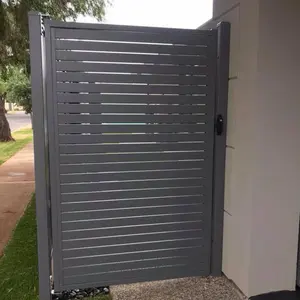 Pabrik profesional aluminium tetap dekoratif Semi privasi baja pagar Panel aluminium pagar gerbang teralis