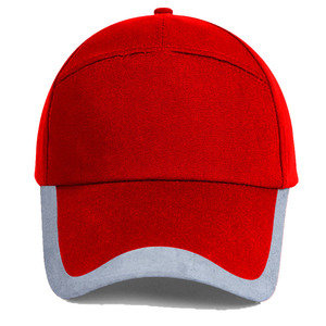 Gorra de béisbol roja con estilo duradero con diseño de tira reflectante único Gorra con logotipo personalizado - Product Image 1