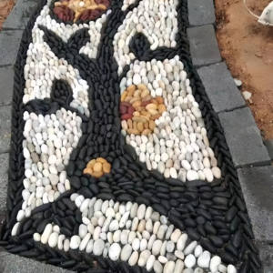 بيع بالجملة الطبيعية بألوان مختلفة نهر الصخور الحصى المناظر الطبيعية حجر حجري سحق الحجارة غسلها الحصى للخارج - Product Image 1