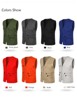 Gilet de pêcheur multi-poches pour homme avec logo personnalisé, veste sans manches pour l'escalade, la pêche, la randonnée, le journalisme, la photographie, le camping