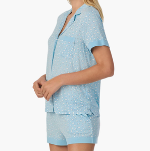 Pyjama élégant et confortable pour <span class=keywords><strong>femme</strong></span>, collection 2026, respirant, avec revers, boutonnage simple et imprimé, idéal pour la maison - Product Image 2