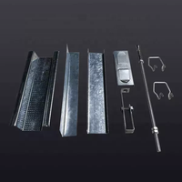 Système de faux-plafond en acier galvanisé robuste, profilés en C, profilés Omega, montants en acier, ossature métallique, grille de plafond