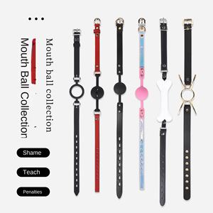 SM Props Fun Bouche Boule Femelle Formation Gorge Profonde Morsure Anneau Forcé Os Silicone Plug Chat Moustaches Fléau - Product Image 1