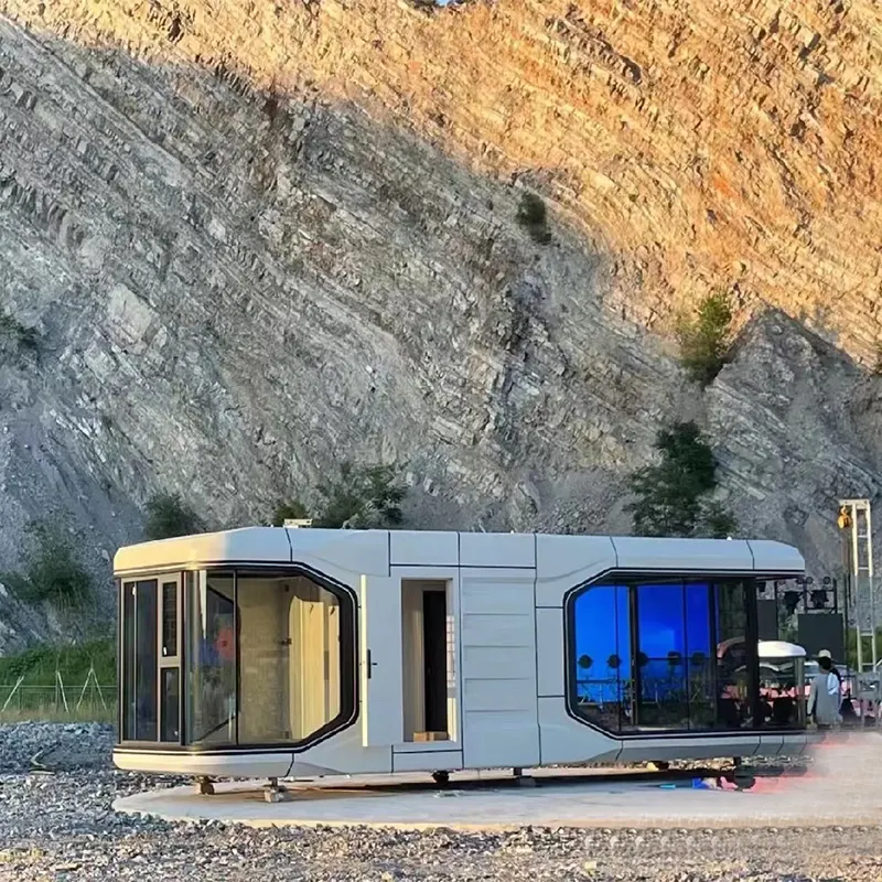 Energie sparendes futuristisches Haus Resort See See Kapsel Container haus bereit zum Wohnen