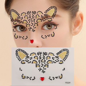 Autocollants <span class=keywords><strong>3D</strong></span> Brillants en Cristal pour le Visage, Maquillage des Yeux et Art Corporel pour Carnaval et Mascarade - Product Image 5