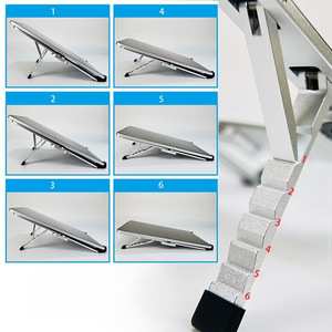 Soporte Elevador para Portátil, Soporte para Tablet, 6 Ángulos Ajustables, Aluminio Ergonómico, Plegable, Portátil, para Escritorio, para Dispositivos de 9.7-16'' - Product Image 4