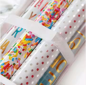 Holiday Home Office Transparent Vertical Hanging Multi Pockets <b>Wrapping</b> <b>Paper</b> <b>Storage</b> <b>Bag</b> with a Metal Hook - Product Image 6