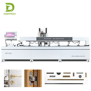 Centre d'usinage de perçage de panneaux de porte CNC certifié CE avec axes X/Y doubles et ATC à 5 stations - Longueur maximale de 3080 mm Épaisseur de 70 mm - Product Image 1